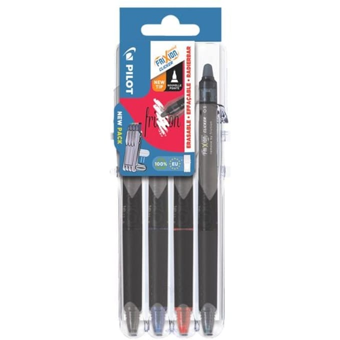 Pilot Frixion Ball Point Clicker Uitwisbaar 0.25 - Box 4 Kleuren
