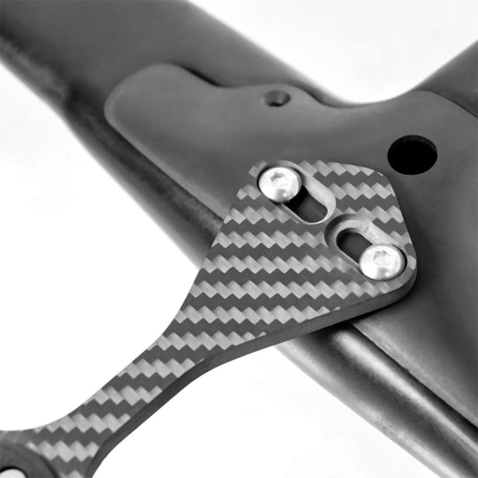 Fietscomputer Mount Out Front Mount Koolstofvezel Fiets Snelheidsmeter Beugel voor Mountainbike Road zwart