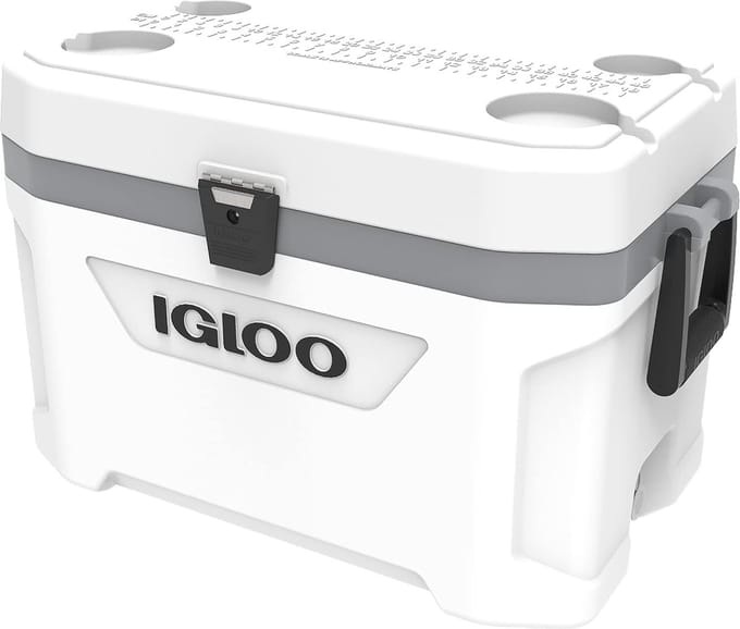 Marine Ultra 54 Koelbox 51 Liter - Wit/Grijs, Ideaal voor Boot en Avontuur