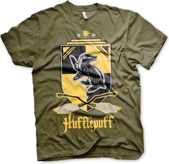 Harry Potter Heren Tshirt -XL- Hufflepuff Groen