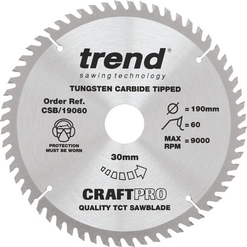Trend cirkelzaagblad 190x30x2,4mm 60T