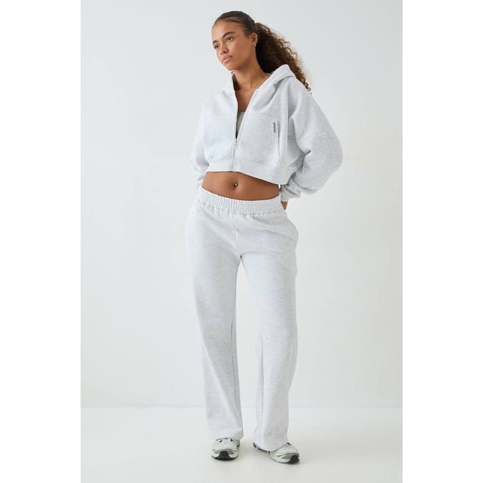 Dames Dsgn Studio Petite Rechte Pijp Joggingbroek | Asgrijs | Maat: Medium
