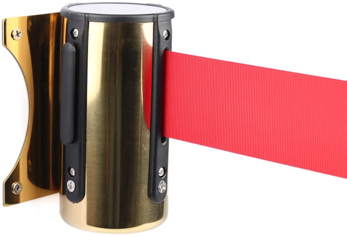 Wandsysteem met Trekband - Messing - Rood