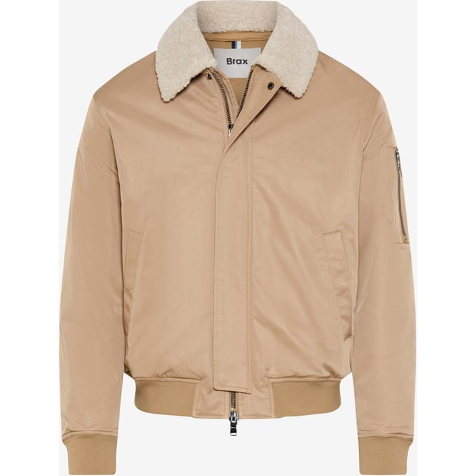 Brax Heren Blouson  Style LOGAN canvas, beige, maat M