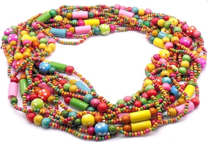 Kinderketting met diverse kleuren set van 5 stuks - Verjaardagscadeau