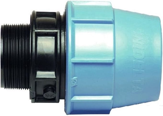 PE klemkoppeling 75 mm x 3'' bu.dr.