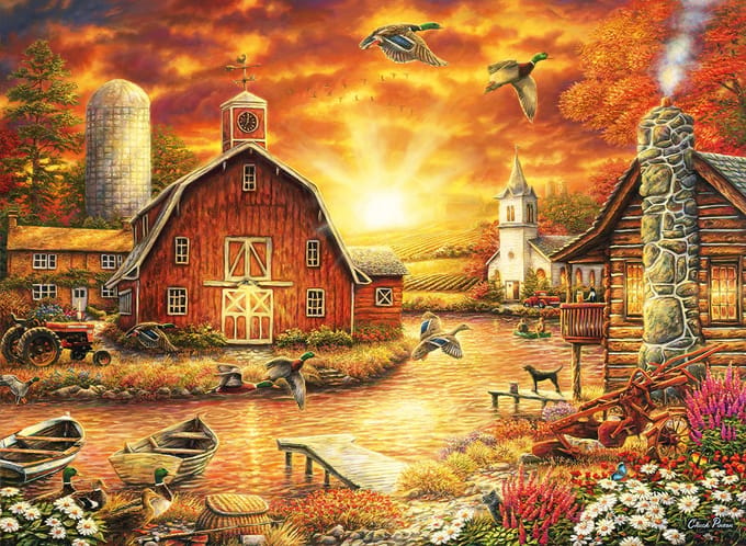 Bluebird Puzzle legpuzzel Chuck Pinson Honey Drip Farm 3000 stukjes.