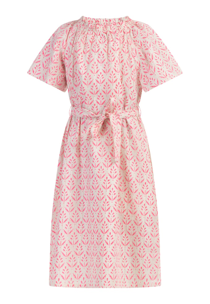 IZIA Zomerjurk Meisje neonroze