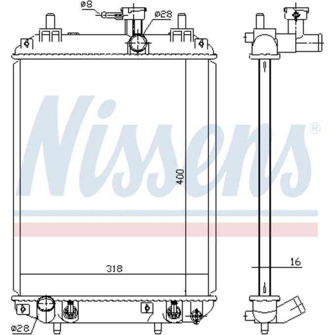 Radiator, motorkoeling NISSENS 617548