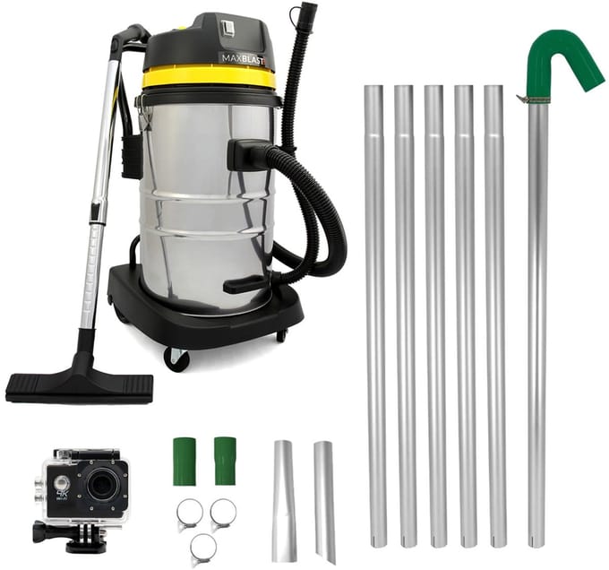 Dakgootreinigingsset - 50 l - 1400 w - bereik 7,2 m