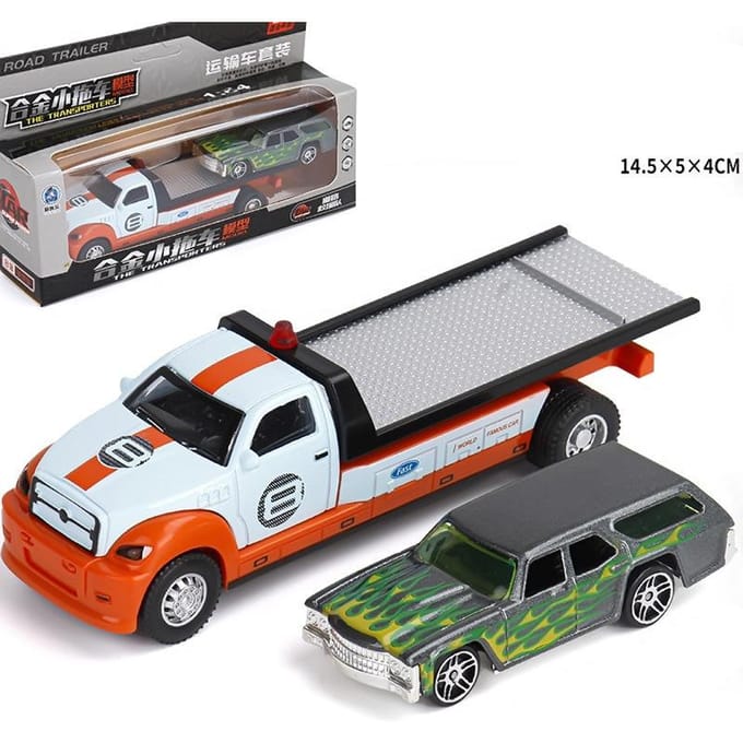 1:64 Scania Container Vrachtwagen Amerikaanse Container Vrachtwagen Minatuur Model Speelgoed Transport Voertuigen Metaal Diecast Trailer Met Pull Back