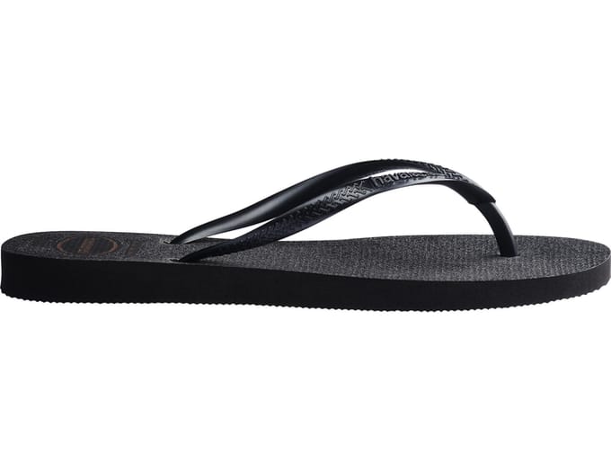Havaianas Havaianas Slim Gloss Slippers zwart Rubber