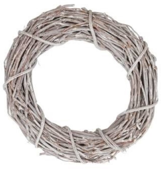 DBT Krans Natuurlijke Materialen Grijs-Wit D 40 cm H 9 cm