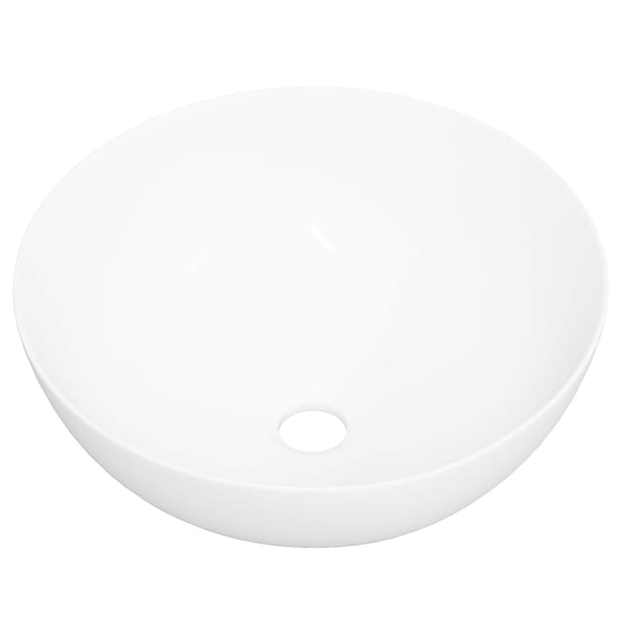 vidaXL - Wasbak - 36x15 - cm - rond - keramiek - wit