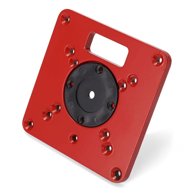 Multifunctionele freestafel Inzetplaat Houtbewerkingsbanken Aluminium houtfrees Trimmermodellen rood