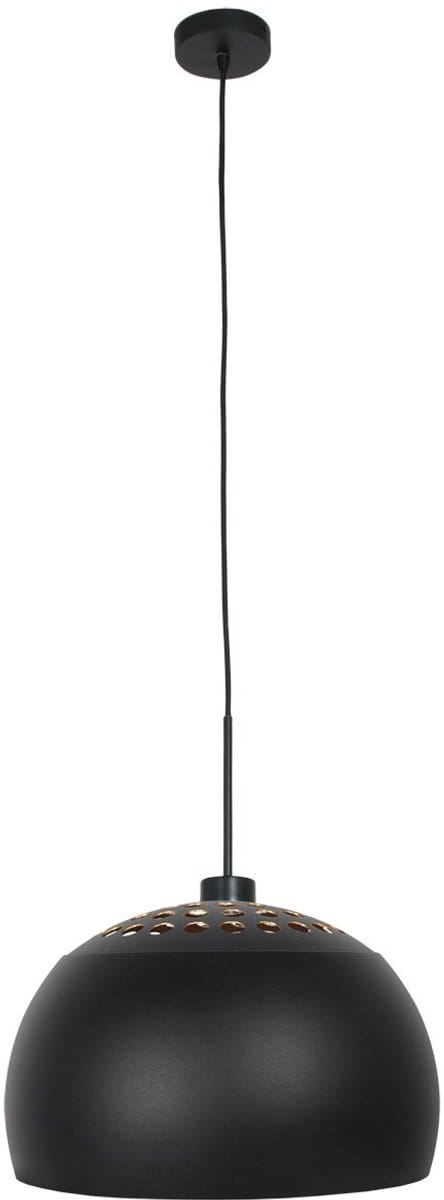 Hanglamp Globe Black 4913ZW zwart/goud Ø40 cm metaal hoogteinstelbaar Steinhauer