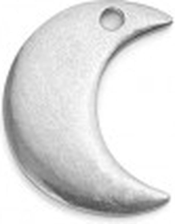 Tinnen Hangers, Maan, 21 mm, ImpressArt
