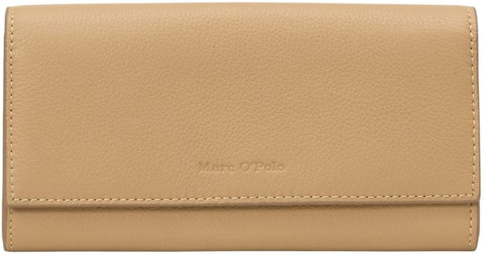 Marc O'Polo portemonnee Jessie Combi Wallet Pure Sand Lichtbruin