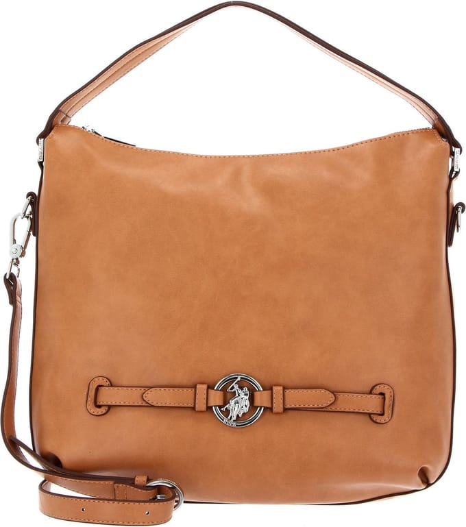 U.S. POLO ASSN. Handtas Schoudertas New Delaware Hobo Bag Tan Bruine