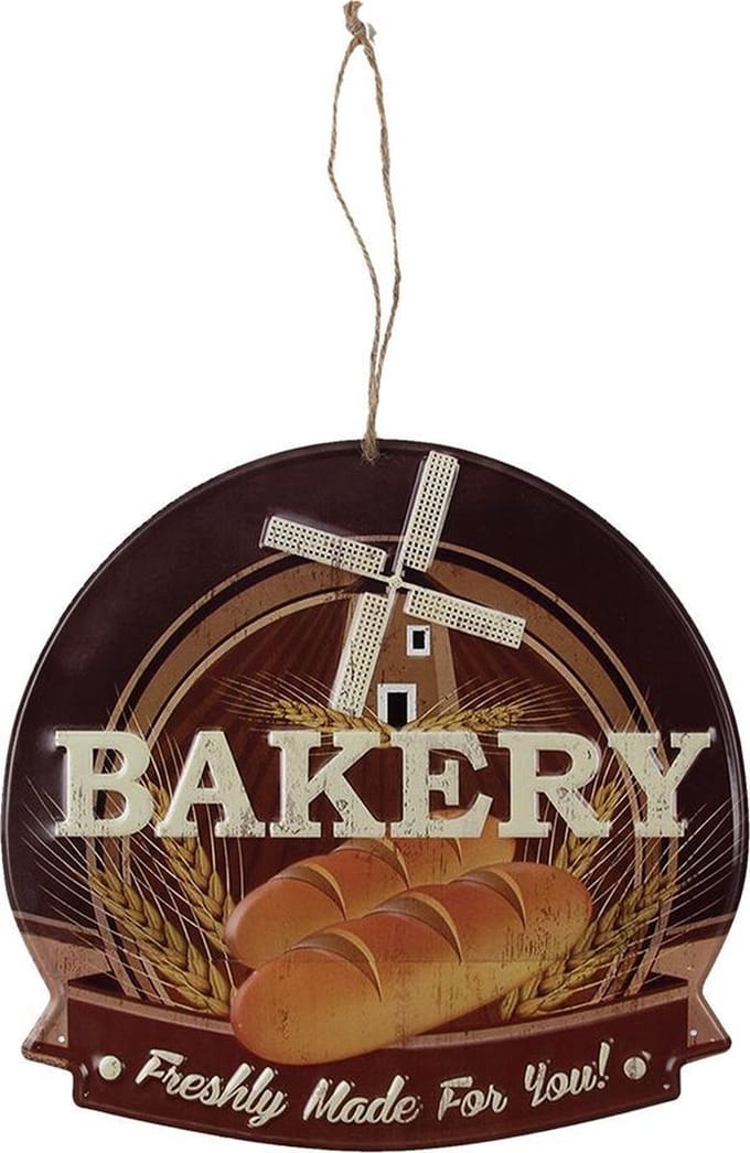 Clayre & Eef Tekstbord 38x40 cm Bruin IJzer