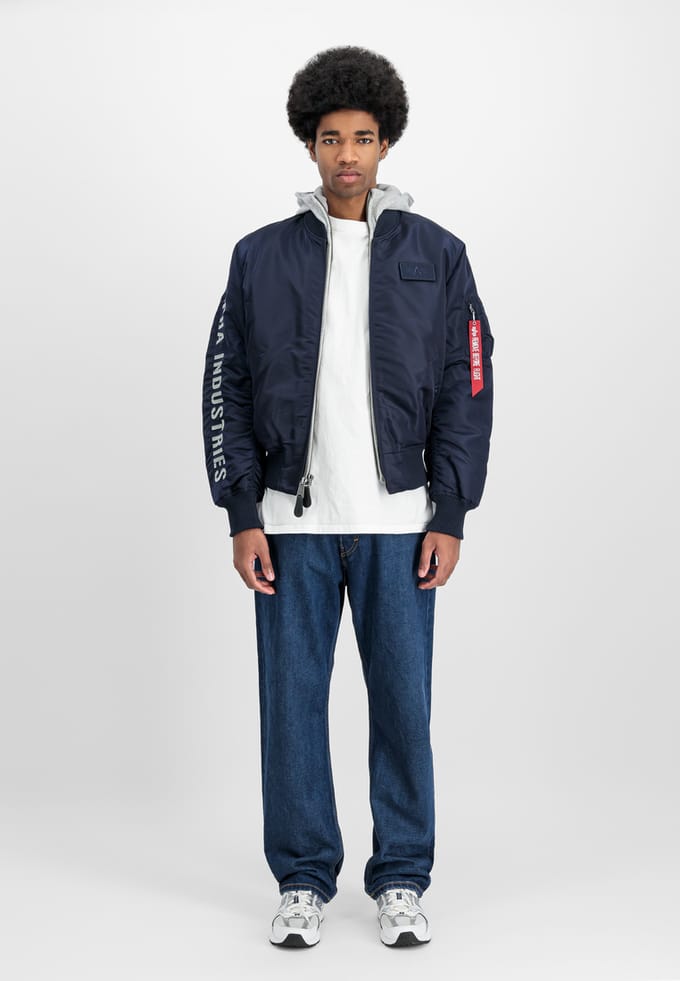 MA-1 D-Tec Sleeve Embroidery Bomber Jacket