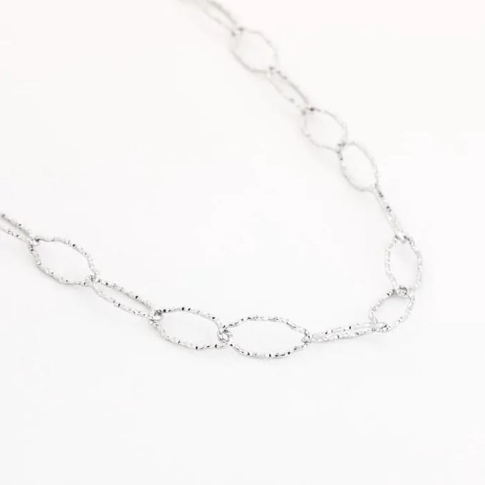Bijoutheek Collier Vintage Schakels Zilver