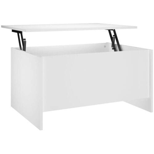 vidaXL - Salontafel - 80x55,5x41,5 - cm - bewerkt - hout - wit