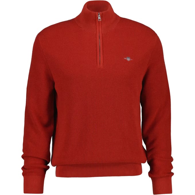 Pull half-zip in waffle knit Gant