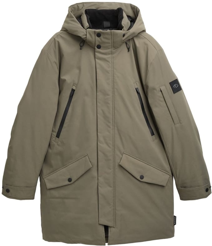 Tom Tailor - TT.PRO.TECH parka met afneembare capuchon - Maat M - smokey olive green