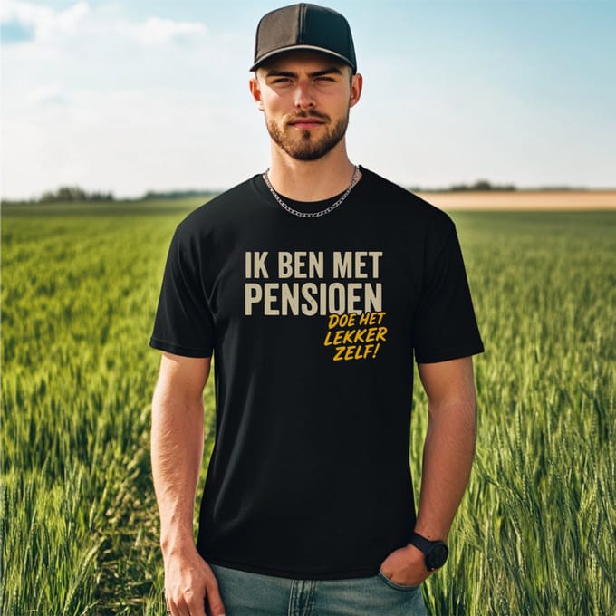 AGRIFANS® Ik ben met Pensioen - Heren T-shirt - S