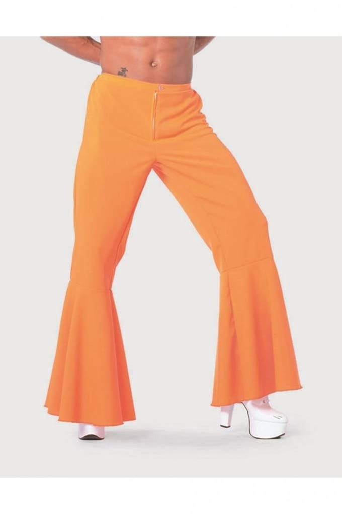 Hippie broek bi-stretch man neon oranje - Maat 52