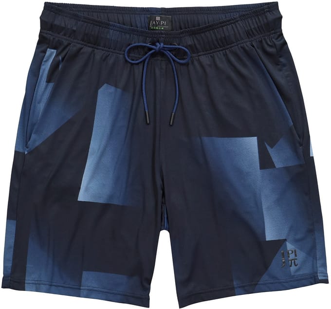 JAY-PI - Heren - Functionele bermuda FLEXNAMIC® tennis QuickDry all-over print - Donkerblauw - Maat L