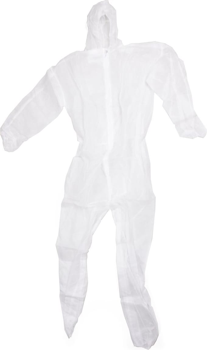 Benson Wegwerp overall - licht, flexibel en ademend - one size - wit