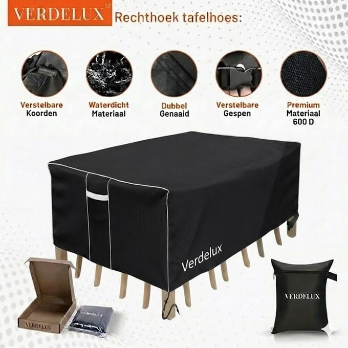 Tafelhoes 181 x 101 x 80 cm Zwart