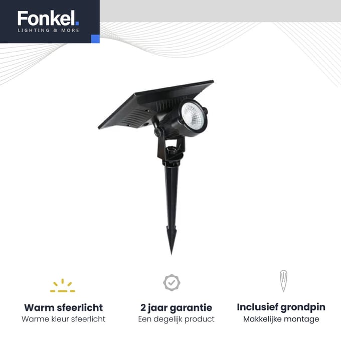 Solar LED tuinspot prikspot op zonne energie 1,5Watt IP65
