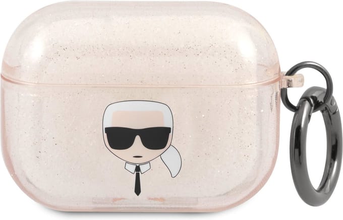 Karl Lagerfeld Glitter - AirPods Pro Hoesje - Gouden Afwerking - Lichte en Duurzame Constructie