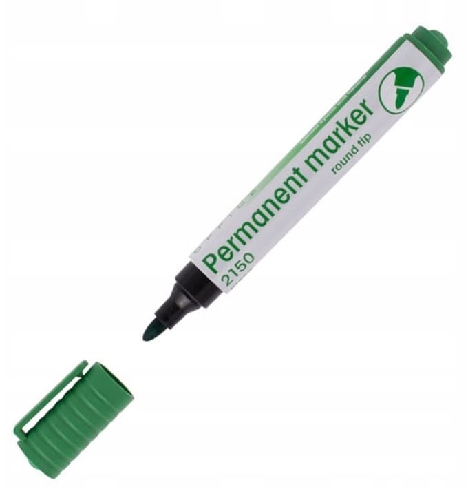 D.rect 2150 Permanent Marker Groen - Watervast & Sneldrogend