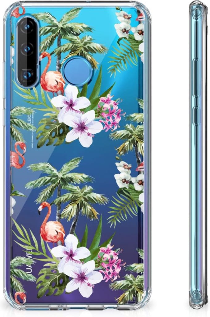 Huawei P30 Lite Case Anti-shock Flamingo Palms