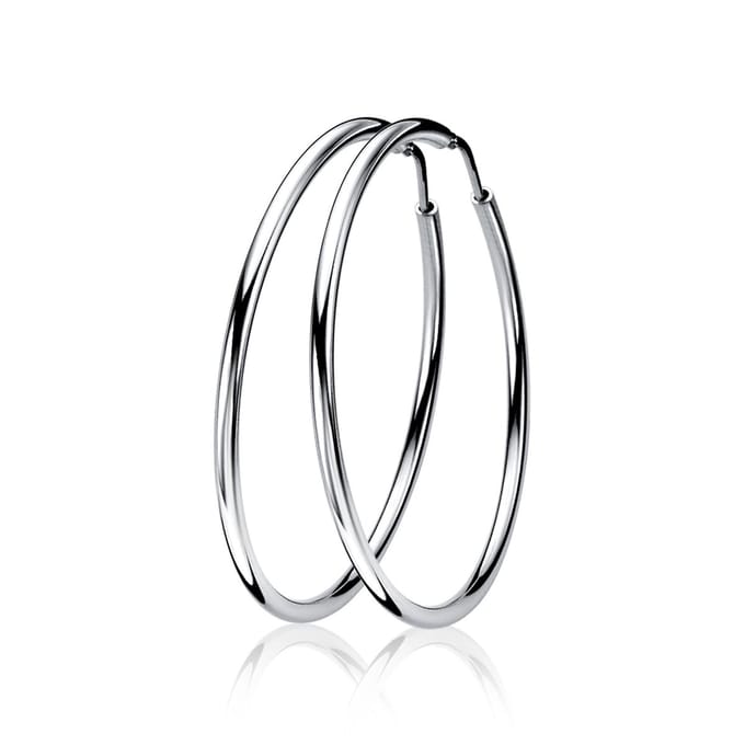 ZINZI zilveren oorringen 35 x 2mm glad ZIO435