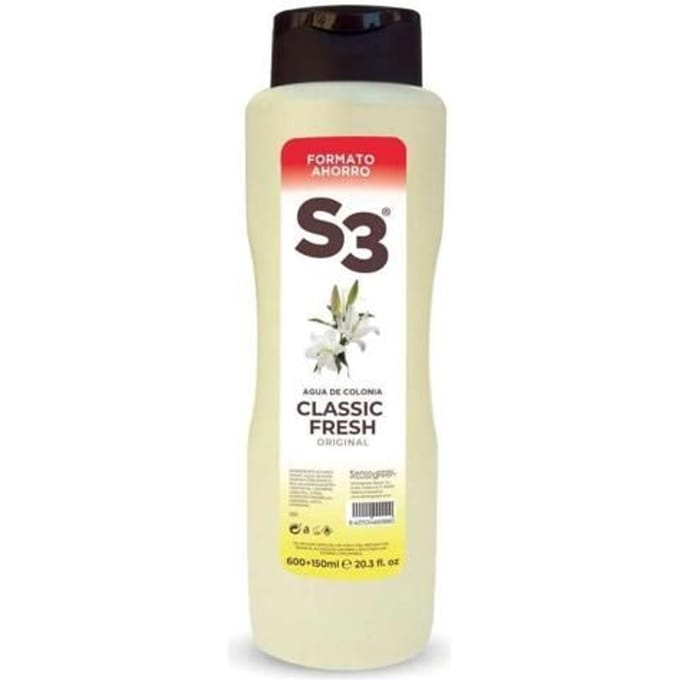 Parfum Vrouw - S3 - Klassiek Fris - Eau de Cologne - 600 ml + 150 ml - Unisex