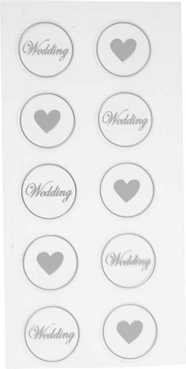 Stickers, hart - bruiloft, d 25 mm, vel 7,8x15,5 cm, zwart, 2 div vellen