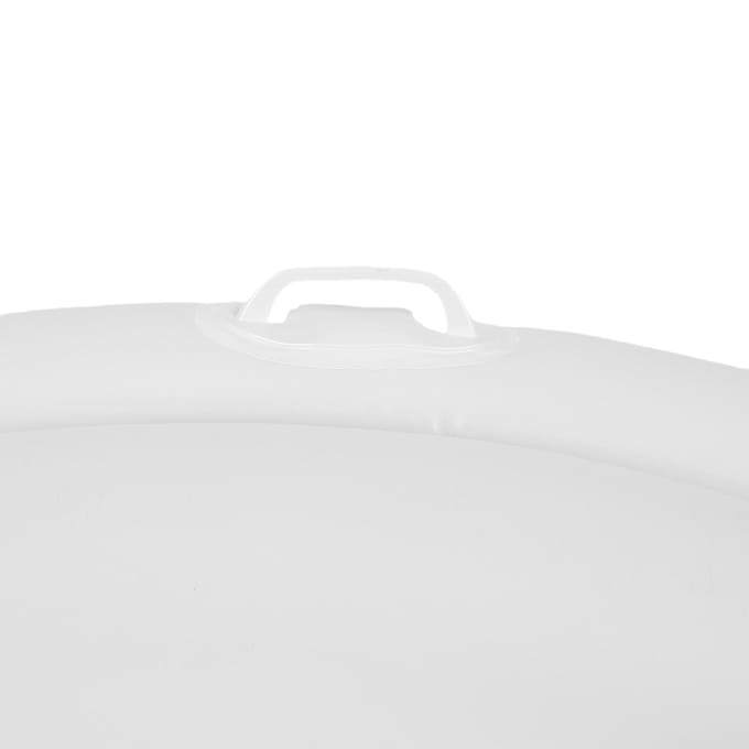 Opblaasbare Hot Tub Afdekking 5.4FT PVC Regenbestendig Beschermende Ronde Hot Tub Afdekking voor Buiten Opblaasbaar white
