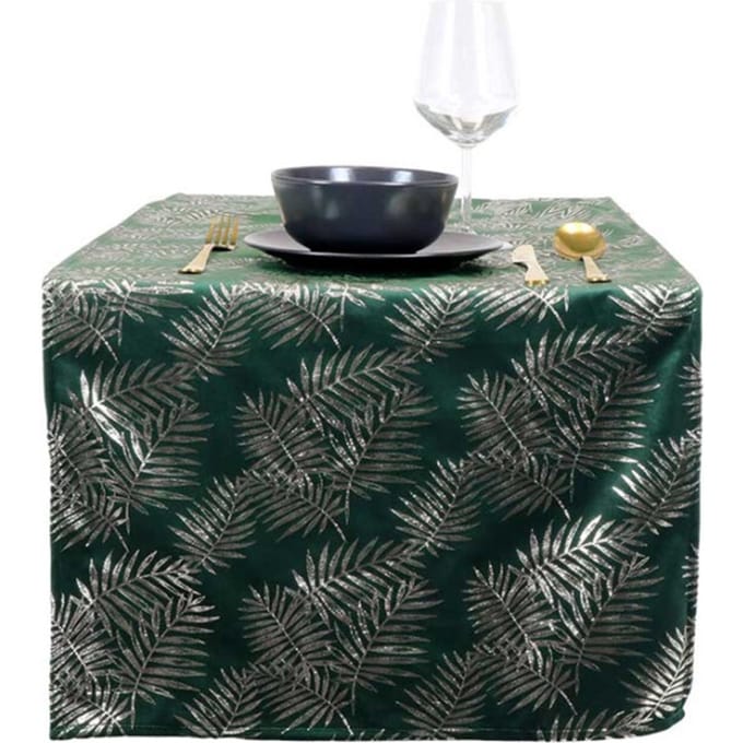 Unique Living | tafelloper sid 45x150cm dark green