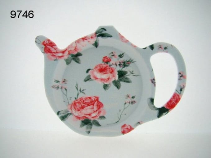 Geharo theetipje Redouté roos – Melamine – 13 cm