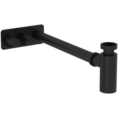 VitrA outlet pipe/rosette asymmetrical design siphon set with angle valves A45156
