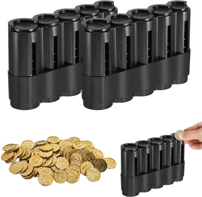 Allecto - Euro Muntdispenser - Professionele Muntopslag - Zwart