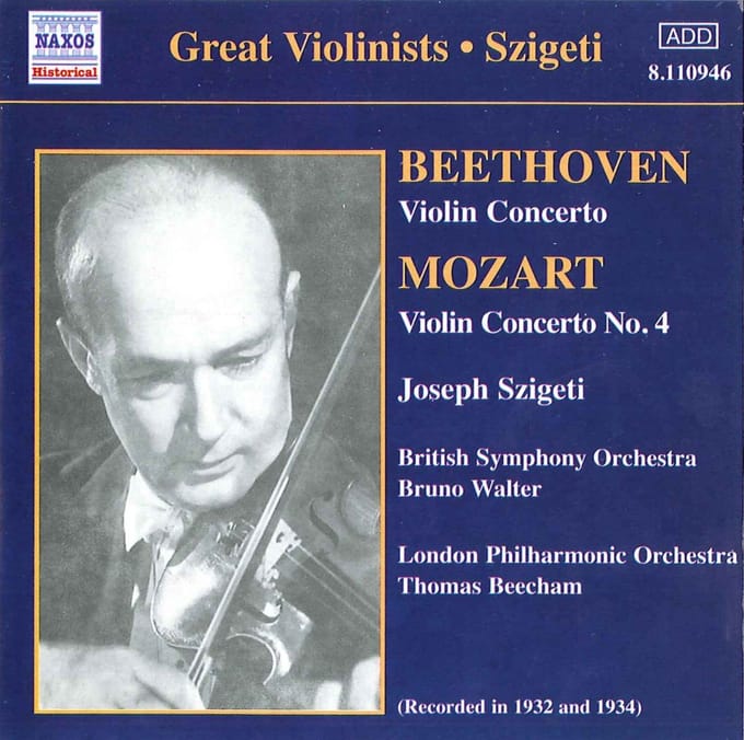 Joseph Szigeti - Violin Concertos (CD) (Remastered)