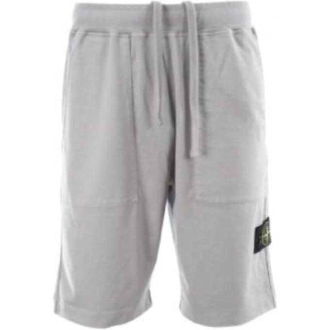Shorts Décontractés Amples à Cordon Logo Stone Island Homme Gris 801563850-V0064 S gray