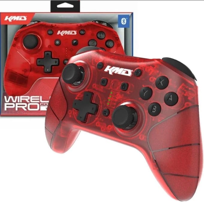 KMD Switch Pro Wireless Controller - Red - Wireless Controller - Nintendo Switch