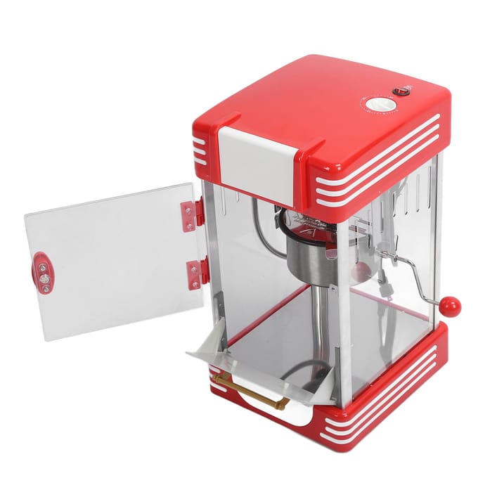 Elektrische Popcornmachine Volautomatisch Snel Poppen 320W Elektrische Popcornmachine voor Bioscoop L gray